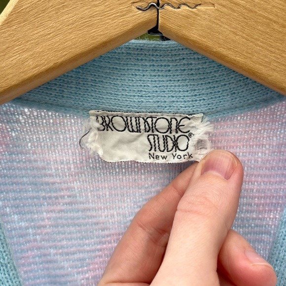 80s Brownstone Studio NY Pastel Argyle Knit Sweater Vest - Picture 4 of 13